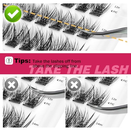 Self-Adhesive Lash Clusters Kit - 240PCS Wispy Fluffy Eyelashes
