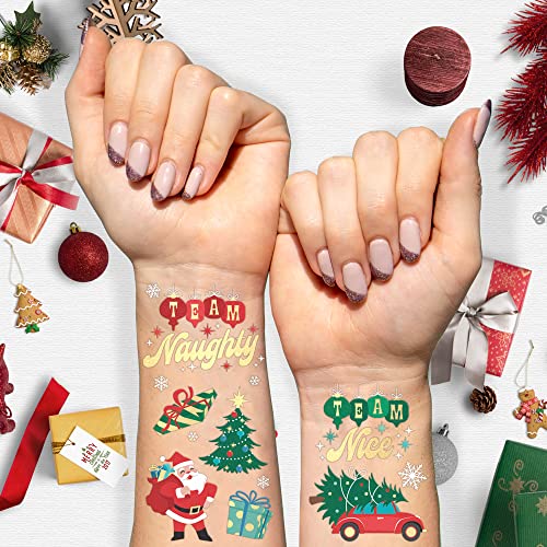 Christmas Temporary Tattoos for Kids - 46 Glitter Designs