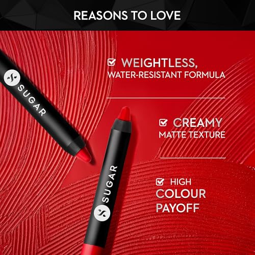 SUGAR Matte as Hell Crayon Lipstick - 8hr Wear, Full Coverage
