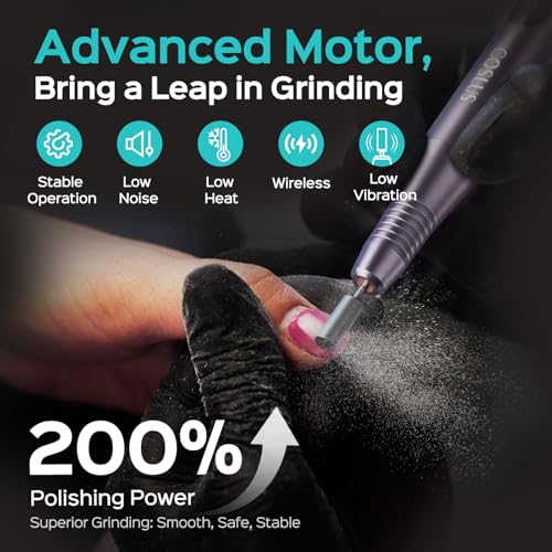 Cordless Nail Drill with LED Screen & 25 Speeds - Manicure & Pedicure Kit