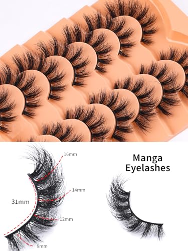 Cat Eye Mink Lashes 18MM Russian D Curl - 7 Pairs