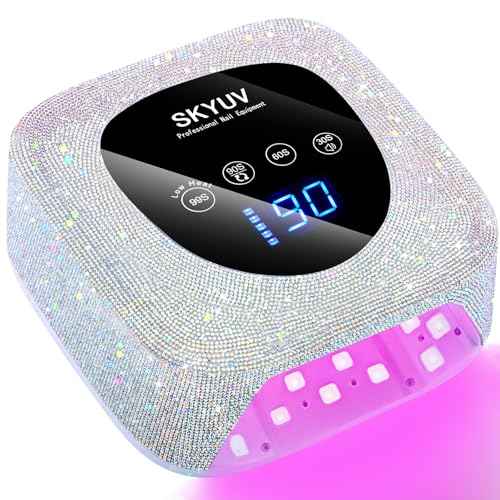Rechargeable UV LED Nail Lamp, Cordless Nail Dryer for Gel Polish, UV Nail Lamp with 4 Timers Setting and LED Touch Screen, Professional Curing Lamp Light with 30 Beads for Salon and Home