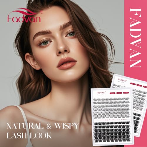 FADVAN D Curly Lash Clusters - 108PC DIY Eyelash Extensions 10-16mm