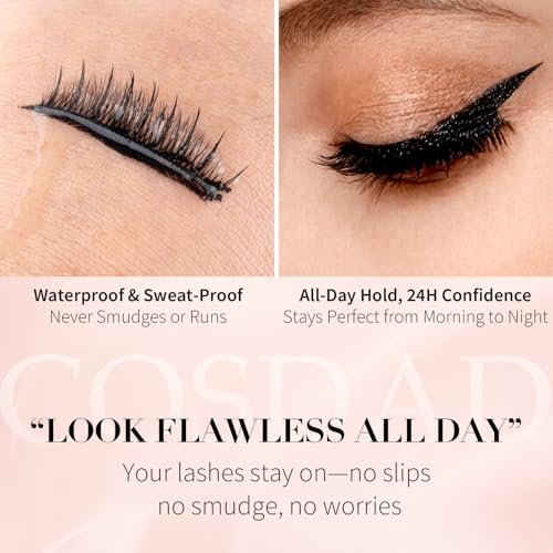 Magnetic Eyelashes Kit with Eyeliner & Applicator - 5 Pairs