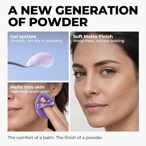 Chillab Lavender Matte Setting Powder 0.35 oz – Translucent Gel Finish