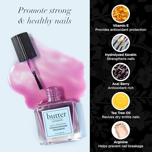butter LONDON Jelly Preserve Nail Strengthener for Damaged Nails - Pink