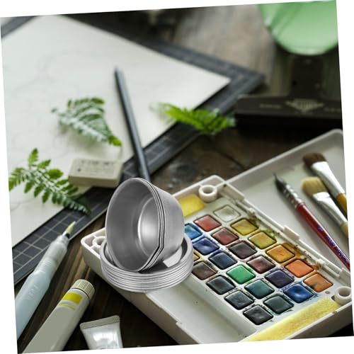 Lurrose 12pcs Stainless Steel Paint Mixing Palette