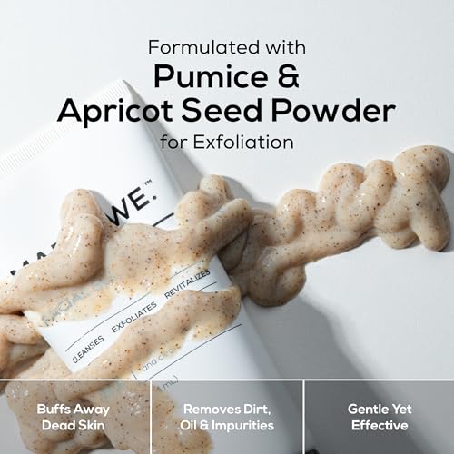 Marlowe Facial Scrub for Men - Gentle Exfoliator with Apricot & Pumice, 6 oz