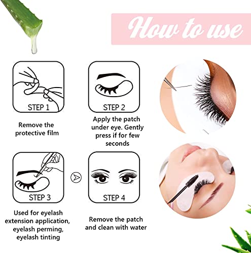 GreenLife 200 Pairs 100% Natural Eyelash Extension Under Eye Gel Pads patches kit Collagen Aloe Vera Hydrogel Eye Patches Eyelash Extension Supplies Tools, Lash Extension Supplies (100 200 400 Pairs)