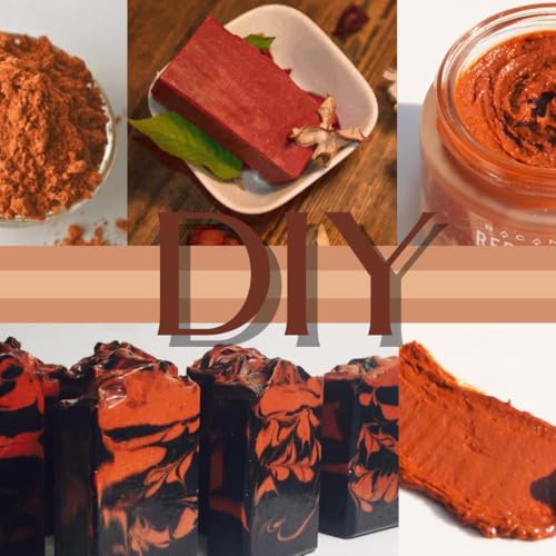 100% Natural Rhassoul Clay Powder (Indian Origin) for Hair Masks, Scrubs, Creams and Soap Making 0.5 LBS / 227 GMS (Red)