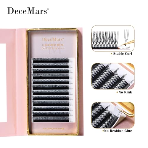 8D U Shaped Eyelash Extensions - 1400 Bundles Premade Fans