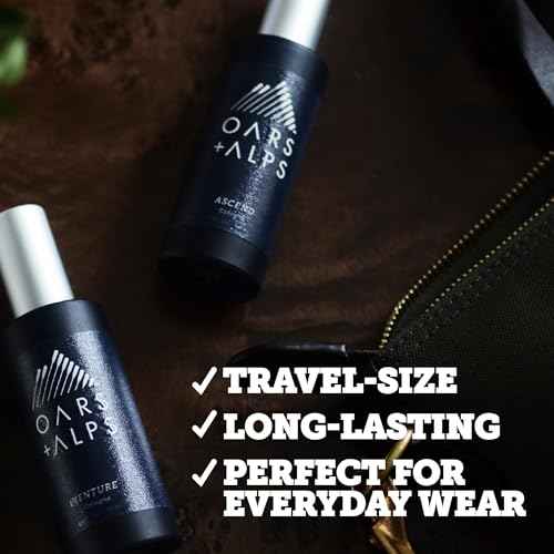 Oars + Alps Ascend Mens Cologne and Body Spray, Travel Size Cologne for Men Body Spray, Warm Fragrance, Scented with Mandarin, Teakwood Cedarwood & Warm Cardamom, Blends Refreshing, 1oz