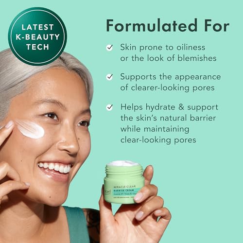 Rael Face Moisturizer, Miracle Clear Barrier Cream ? Lightweight Moisturizer with Succinic Acid and Vitamin B5, Hydration, Korean Skin Care (1.8 oz)