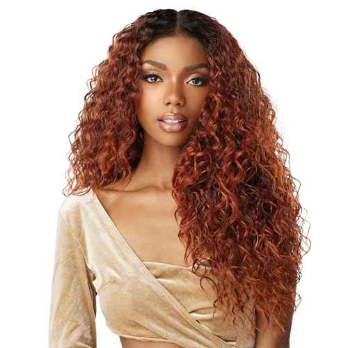 Sensationnel Butta Lace Precut Wigs - Unit 4 Glueless Extra Wide 5 Inch Deep Parting Synthetic Pre Tweezed Smaller Knot Hairline (COPPERRED)