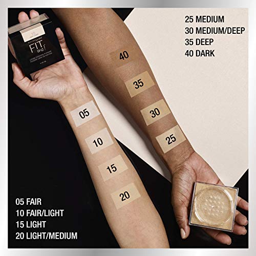Maybelline Fit Me Loose Finishing Powder + Fit Me Blush Makeup Bundle, Includes 1 Setting Powder in Dark and 1 Blush in Berry
