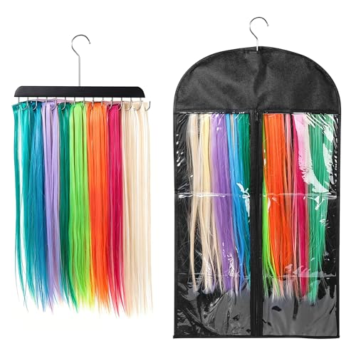 Hair Extension Hanger with 14 Hooks & Dustproof Bag