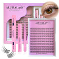 Natural Wispy Lash Clusters C Curl 10-13mm - Invisible Band Fluffy DIY Extensions for Natural Look, Soft Thin Bandshes & Waterproof Bond/Seal Kit for Anime Look At-Home Use