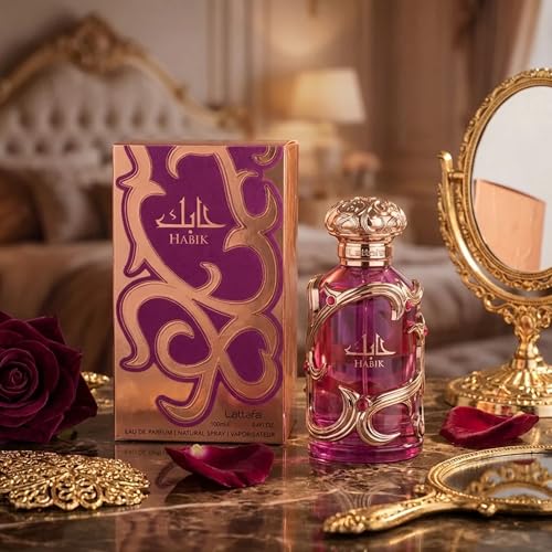 Lattafa Habik Eau de Parfum for Women – Floral Fragrance, 3.4 oz