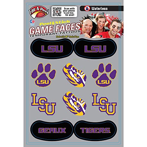Fan-A-Peel Louisiana State Waterless Temporary Tattoos