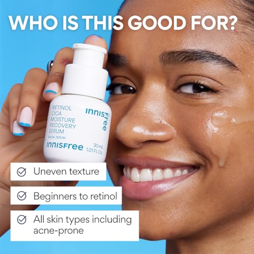 innisfree Retinol Cica Serum with Salicylic Acid, Korean Moisture Recovery Treatment for Beginners, Face Care