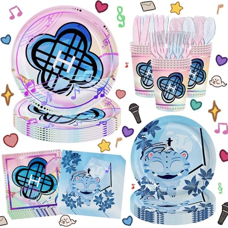 Demon Birthday Party Decorations Set for 24 Guests - 168 Pcs