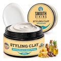 Smooth Viking Hair Clay for Men | Strong Hold Matte Finish 2oz