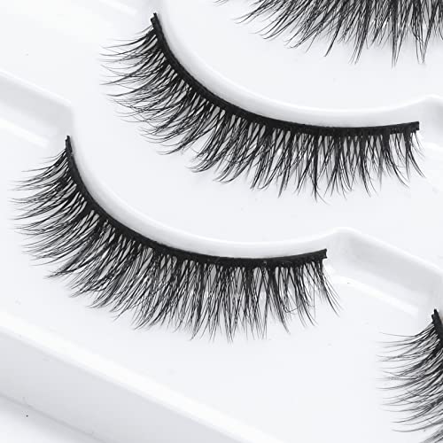 Short Natural False Lashes 7-12mm 3D Mink 10 Pairs