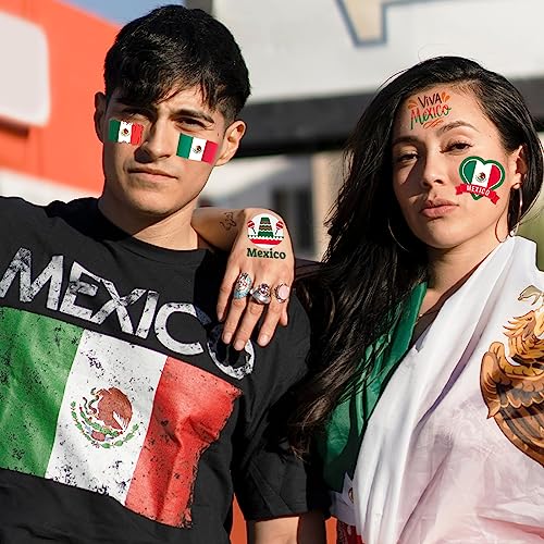 240 Pcs Mexican Independence Day Temporary Tattoos Bulk