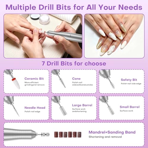 Professional Electric Nail Drill - Rechargeable Manicure & Pedicure Tool