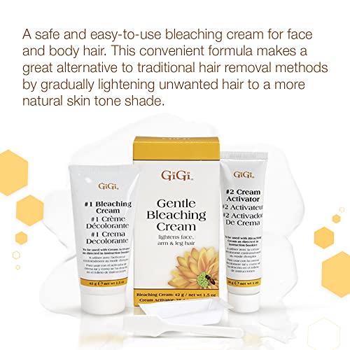 GiGi Gentle Bleaching Cream for Facial & Body Hair, 1 oz