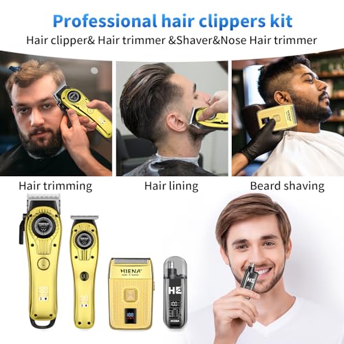 HIENA PRO Professional Hair Clipper Set with Beard Trimmer