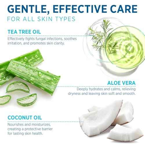 Roycederm Tinea Versicolor Relief Soap: Tea Tree Oil & Sulfur Cleansing Bar, Soothes Irritation, Hydrates & Supports Skin Health