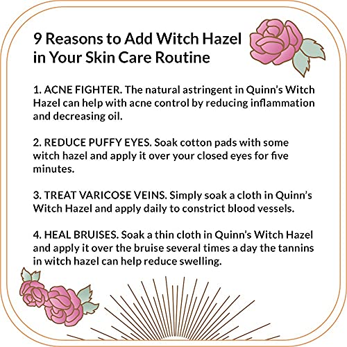 Quinn's Pure Castile Organic Unscented Liquid Soap 32 oz Alcohol Free Rose Witch Hazel with Aloe Vera 16oz