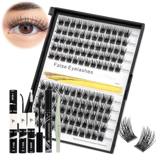 Bodermincer 120 Cluster Lashes D Curl Mixed Length Eyelash Extensions