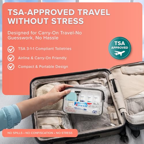 12-Piece TSA-Compliant Women's Travel Toiletry Kit