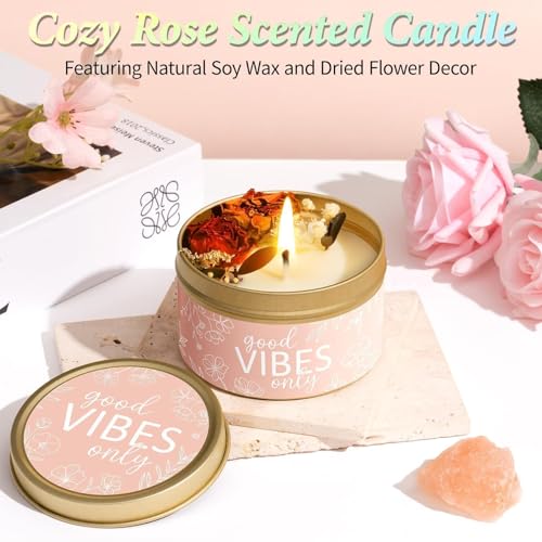 Spa Gifts for Women Bath Gift Set, Rose Relaxing Spa Gift Baskets Home Bath Set Self Care Kit Care Package Thank You Birthday Easter Gifts Basket for Women Her Mom Sister Friends Teen Girls Wife