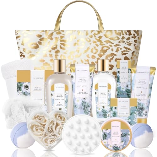 Spa Luxetique White Jasmine 15-Piece Bath Gift Set for Women