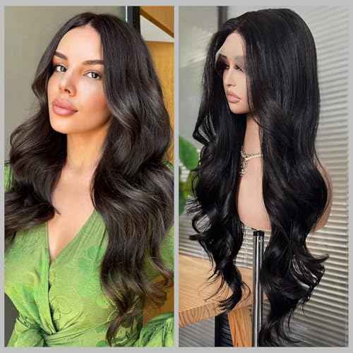 Body Wave Wig Lace Front Wigs For Women Long Wavy Black Hair Costume Wig For Party Cosplay Halloween Festival Girls Present