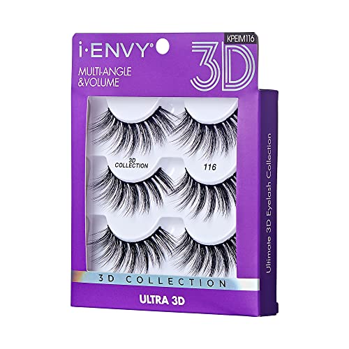 i•ENVY False Eyelashes 3 Pairs Faux Mink Fluffy Natural Volume Lashes