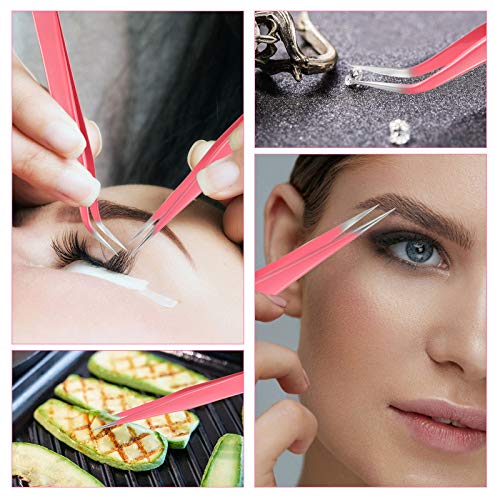 Eyelash Extension Glue Pads & Tweezers Set (200 Pieces)