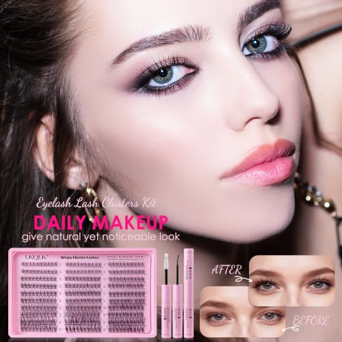 Wispy Eyelash Clusters Kit - 300pcs C Curl DIY Lash Extensions