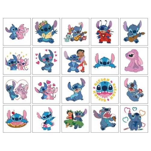 40Pcs Cute Cartoon Temporary Tattoo Stickers for Party
