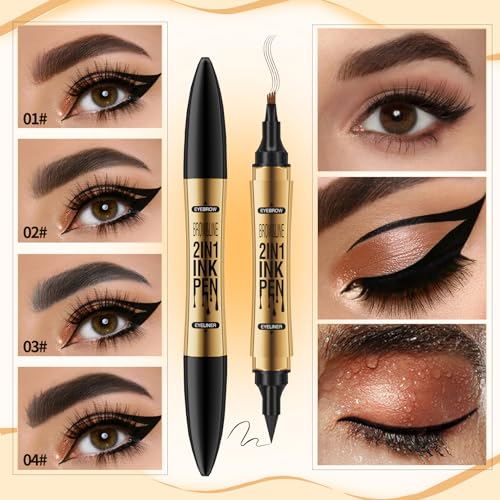 3-in-1 Eyebrow & Eyeliner Pen - Waterproof, Long-Lasting
