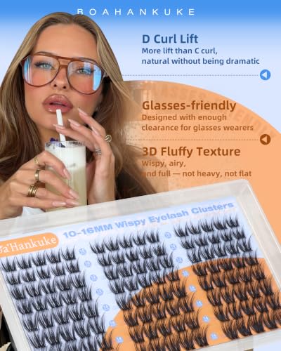 Wispy Lash Clusters 10-16MM CD Curl DIY Eyelash Extensions