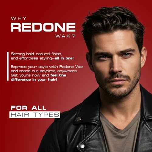 Redone Hair Wax Red 150ml | Ultra Hold & Maximum Control | High Shine Styling Wax for Men & Women | Edge Control & Non-Sticky Finish | Strawberry Scent | Professional Barber Hair
