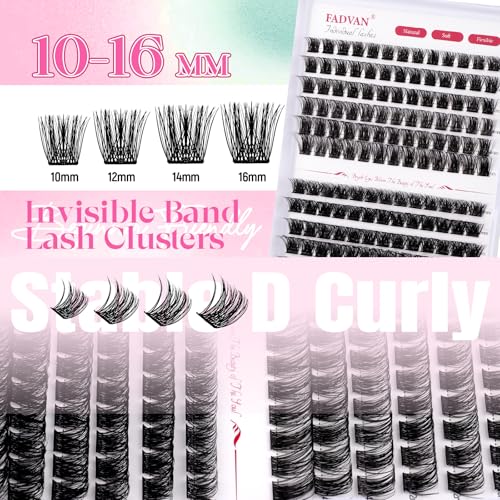 FADVAN Cluster Lashes 156PCS DIY Eyelash Extensions 8-16mm