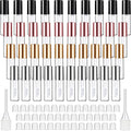Patelai 40 Pieces Empty Lip Gloss Tubes Containers Clear Lip Balm Bottle with Rubber Stopper and 2 Pieces Funnels for Women DIY Makeup Lip Samples(1.2 ml,Gold, Rose Gold, Black, Silver)