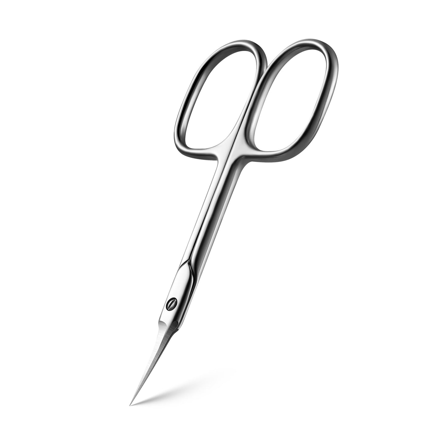 BEZOX Curved Cuticle Scissors - Precision Manicure Scissor Nail Cuticle Trimmer, Professional Stainless Steel Nail Scissors for Cuticle Care, Cuticle Cutter Small Scissors for Women - Silver