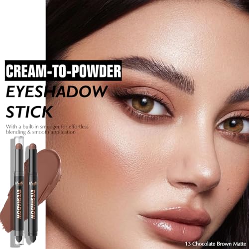 Dual-Ended Eyeshadow Stick - Creaseproof Matte & Shimmer