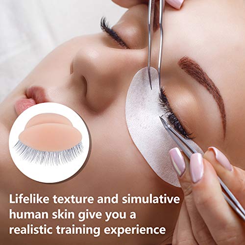6 Pairs Mannequin Eyelids with Eyelashes - Silicone Replacement for Training